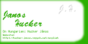 janos hucker business card